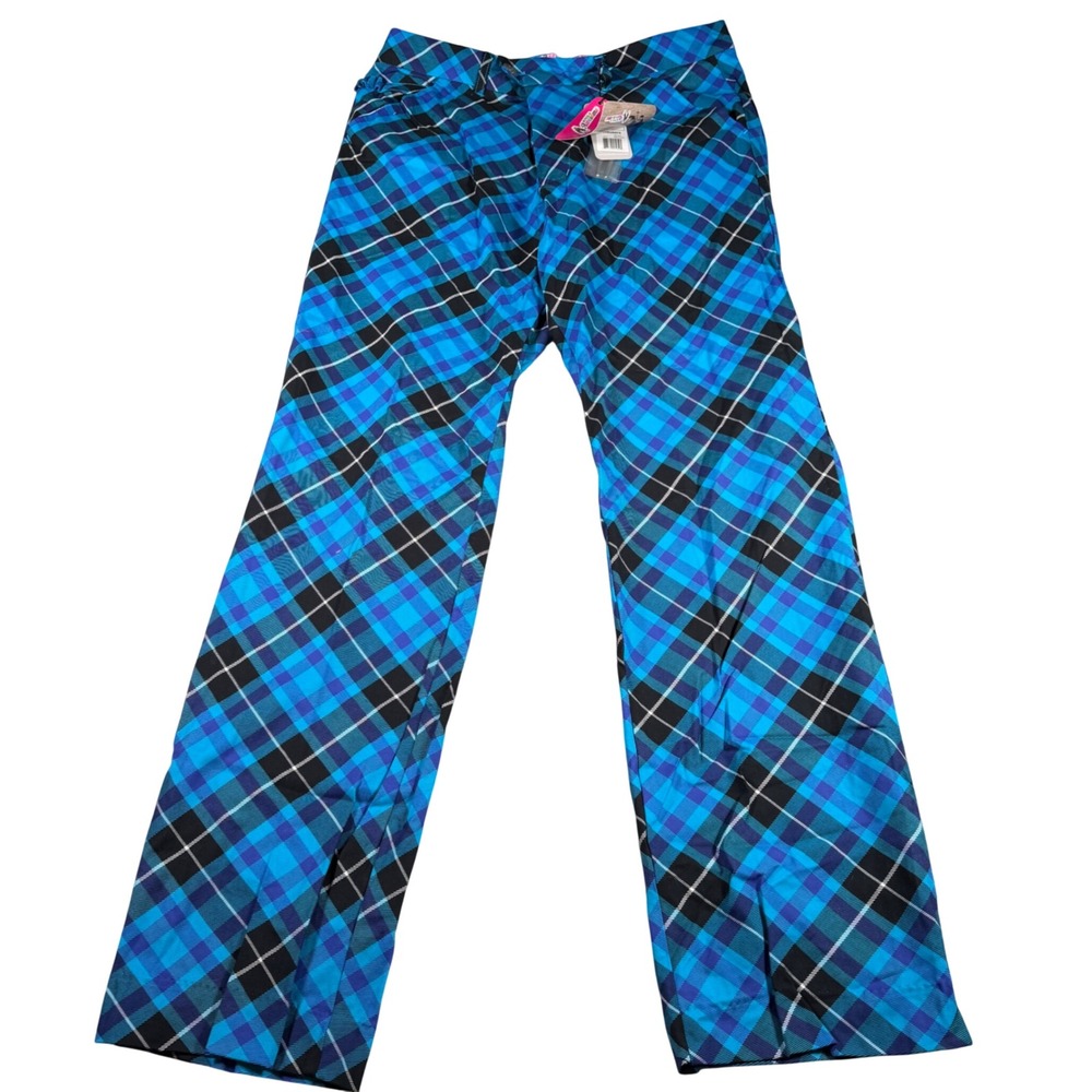 Royal‎ & Awesome Golf Trousers Mens 32x32 Blue Plaid Blue Plaid Trews RPB T3232